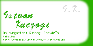 istvan kuczogi business card